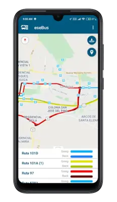 EseBus Ruta de buses SV android App screenshot 1